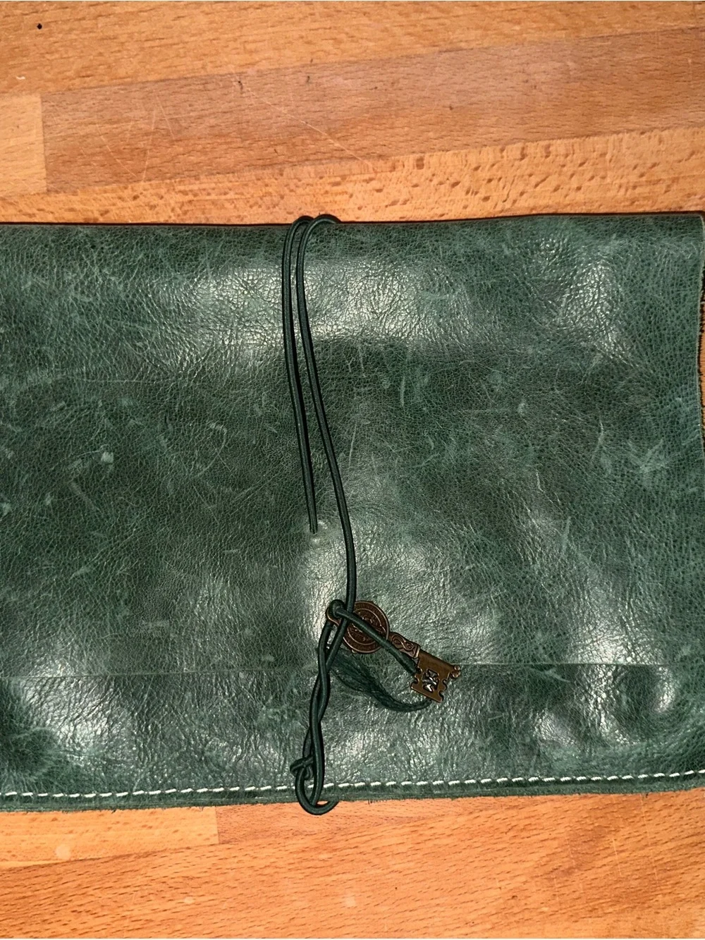 Leather Travel Journal Cover - Green
